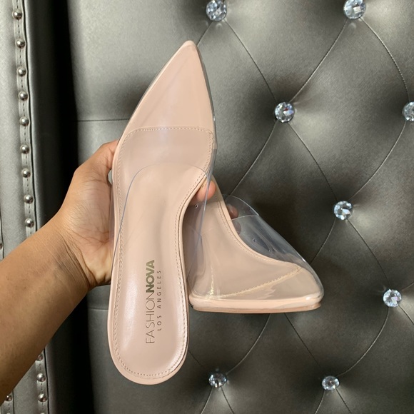 Fashion Nova Clear Cinderella Heels - Picture 2 of 4